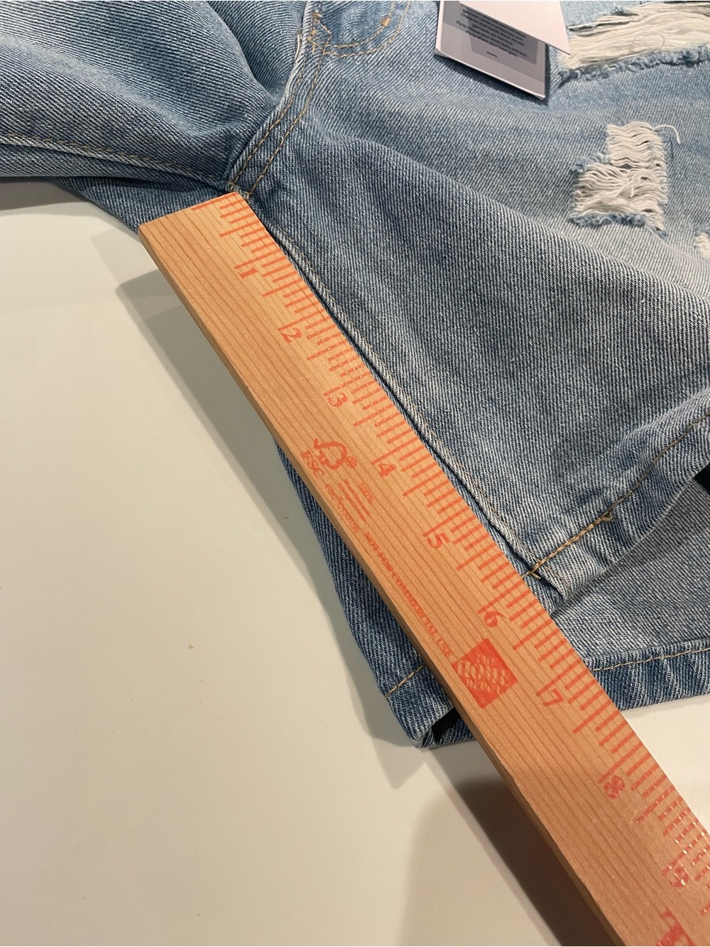 NWT Distressed Vervet jean denim shorts high rise - Picture 6 of 7